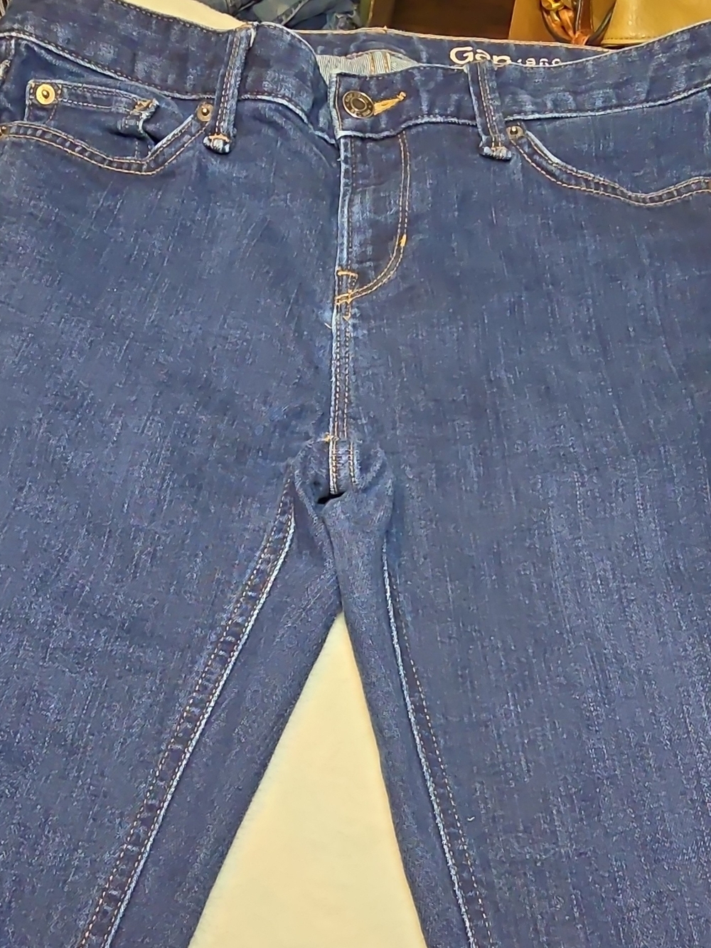 GAP Men's Slim Straight Jeans in Dark Blue Denim